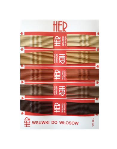 Przejdź do produktu Wsuwki HER blond/brąz mix 6cm 100szt
