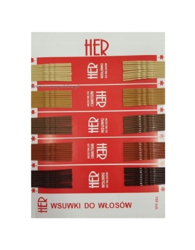 Przejdź do produktu Wsuwki HER blond/brąz mix 4cm 100szt