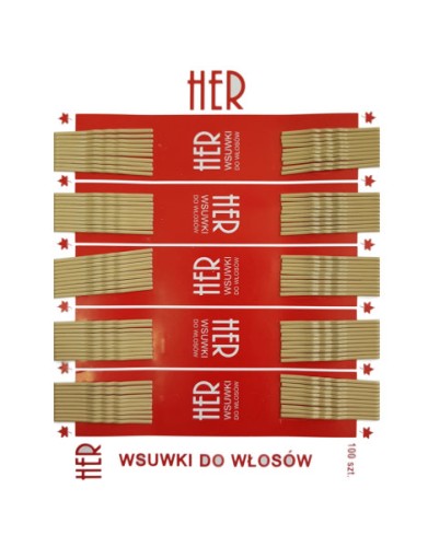 Przejdź do produktu Wsuwki HER blond 4cm 100szt