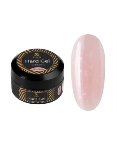 Przejdź do produktu FOX Hard gel Glitz ROSE 15ml rzadki