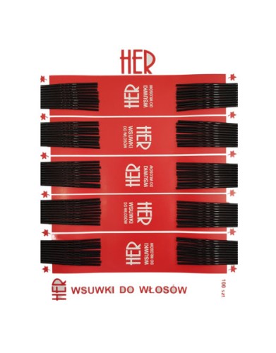 Przejdź do produktu Wsuwki HER czarne 4cm 100szt